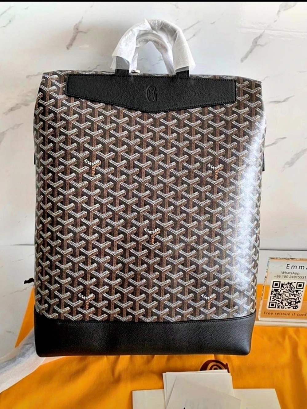 Goyard Artois MM Tote in Black & Brown NWT
